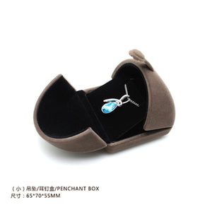 leather High-quality villi ring box for jewellery pendant bracelet jewelry set boxes packaging display gift box Button switch