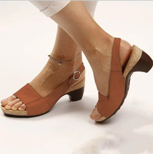 Woman Sandals Slippers Summer Style Wedges Pumps High Heels Buckle Starp Fashion Gladiator Peep Top Pump  Zapatos De Mujer 2020