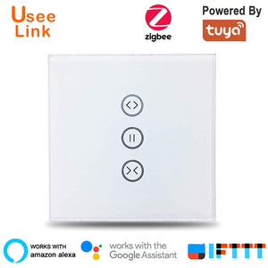 Zigbee Smart Curtain Switch EU/US for Roller Shutter Electric motor Google Home Alexa Voice Control DIY Smart Home power by Tuya
