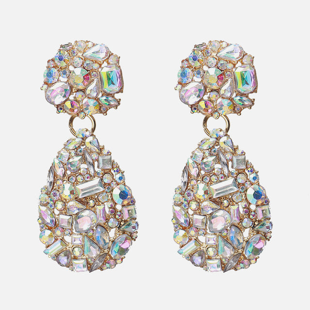 Ztech New Style Za  Resins Flower/Crystal/Beads Drop Earrings Women Long Big Statement Wholesale Factory Jewelry Ear Accessories
