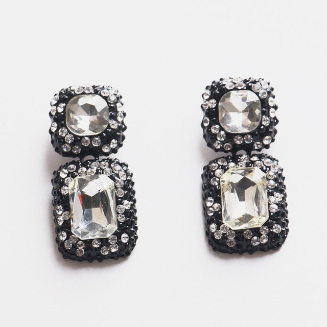Ztech New Style Za  Resins Flower/Crystal/Beads Drop Earrings Women Long Big Statement Wholesale Factory Jewelry Ear Accessories