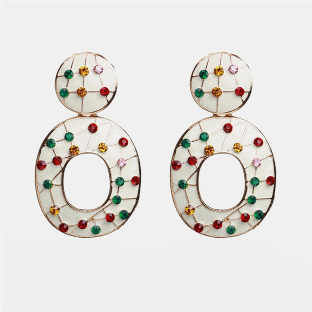 Ztech New Style Za  Resins Flower/Crystal/Beads Drop Earrings Women Long Big Statement Wholesale Factory Jewelry Ear Accessories