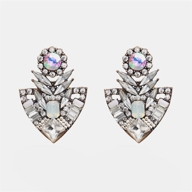 Ztech New Style Za  Resins Flower/Crystal/Beads Drop Earrings Women Long Big Statement Wholesale Factory Jewelry Ear Accessories
