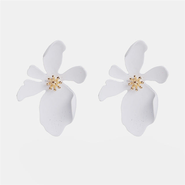 Ztech New Style Za  Resins Flower/Crystal/Beads Drop Earrings Women Long Big Statement Wholesale Factory Jewelry Ear Accessories