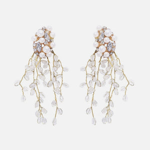 Ztech New Style Za  Resins Flower/Crystal/Beads Drop Earrings Women Long Big Statement Wholesale Factory Jewelry Ear Accessories