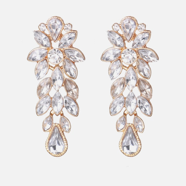 Ztech New Style Za  Resins Flower/Crystal/Beads Drop Earrings Women Long Big Statement Wholesale Factory Jewelry Ear Accessories