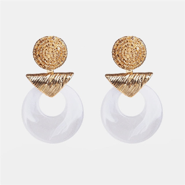 Ztech New Style Za  Resins Flower/Crystal/Beads Drop Earrings Women Long Big Statement Wholesale Factory Jewelry Ear Accessories