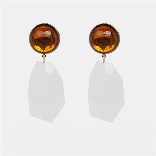 Ztech New Style Za  Resins Flower/Crystal/Beads Drop Earrings Women Long Big Statement Wholesale Factory Jewelry Ear Accessories