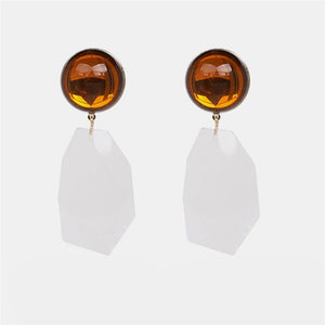 Ztech New Style Za  Resins Flower/Crystal/Beads Drop Earrings Women Long Big Statement Wholesale Factory Jewelry Ear Accessories