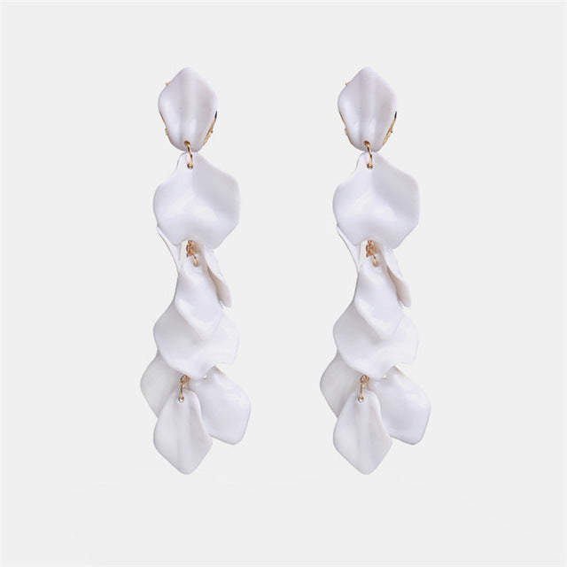 Ztech New Style Za  Resins Flower/Crystal/Beads Drop Earrings Women Long Big Statement Wholesale Factory Jewelry Ear Accessories