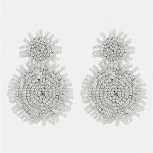 Ztech New Style Za  Resins Flower/Crystal/Beads Drop Earrings Women Long Big Statement Wholesale Factory Jewelry Ear Accessories