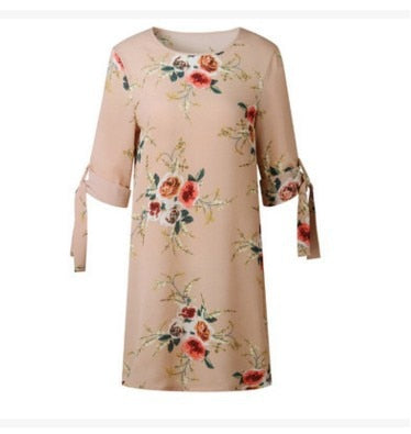 Women chiffon Dress new Girl print vintage frock Summer office lady Dresses Female Autumn fashion Rope 5XL 4XL XXXL XXL
