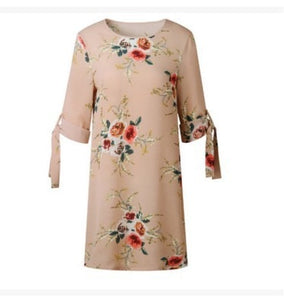 Women chiffon Dress new Girl print vintage frock Summer office lady Dresses Female Autumn fashion Rope 5XL 4XL XXXL XXL