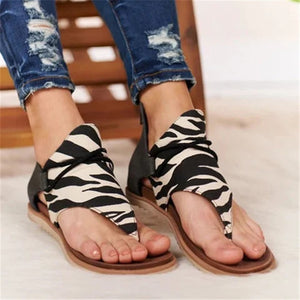 2020 Women Sandals Leopard Print Summer Shoes Women Large Size Andals Flat Women Sandals Womens Summer Shoes Sandals
