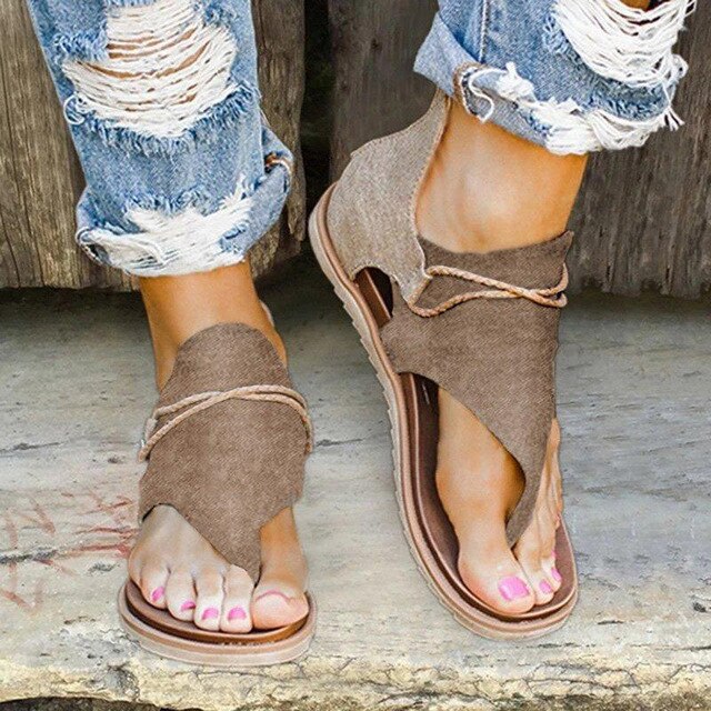 2020 Women Sandals Leopard Print Summer Shoes Women Large Size Andals Flat Women Sandals Womens Summer Shoes Sandals