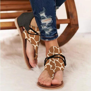 2020 Women Sandals Leopard Print Summer Shoes Women Large Size Andals Flat Women Sandals Womens Summer Shoes Sandals