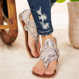 2020 Women Sandals Leopard Print Summer Shoes Women Large Size Andals Flat Women Sandals Womens Summer Shoes Sandals
