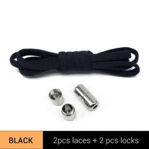 SOBU New Elastic Shoelaces Metal Capsule Button No Tie Shoe Laces