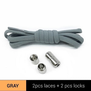 SOBU New Elastic Shoelaces Metal Capsule Button No Tie Shoe Laces