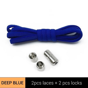 SOBU New Elastic Shoelaces Metal Capsule Button No Tie Shoe Laces