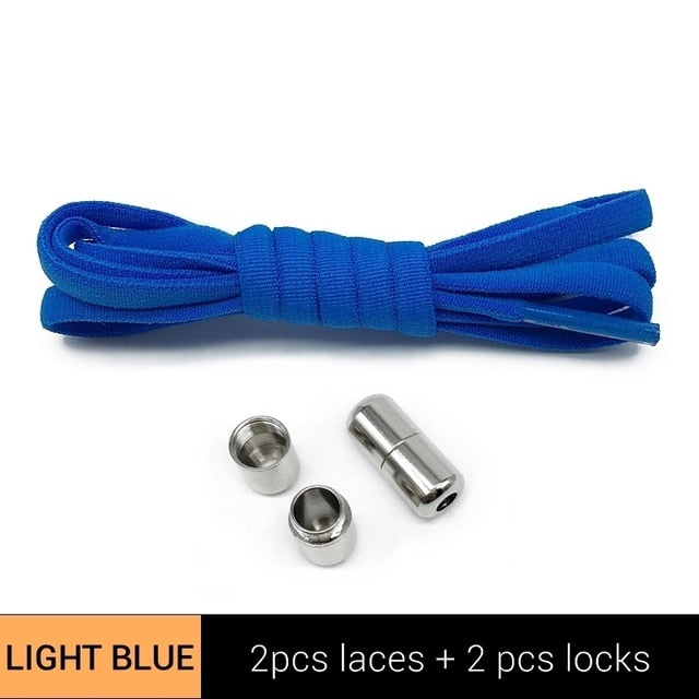 SOBU New Elastic Shoelaces Metal Capsule Button No Tie Shoe Laces