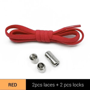 SOBU New Elastic Shoelaces Metal Capsule Button No Tie Shoe Laces