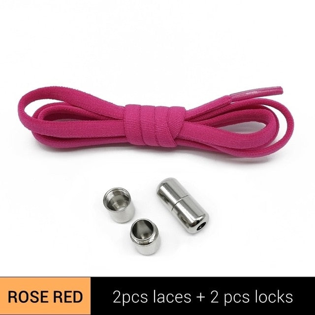 SOBU New Elastic Shoelaces Metal Capsule Button No Tie Shoe Laces