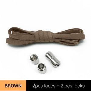 SOBU New Elastic Shoelaces Metal Capsule Button No Tie Shoe Laces