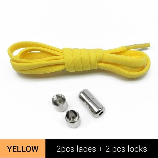 SOBU New Elastic Shoelaces Metal Capsule Button No Tie Shoe Laces