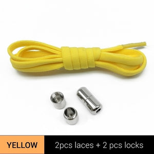 SOBU New Elastic Shoelaces Metal Capsule Button No Tie Shoe Laces