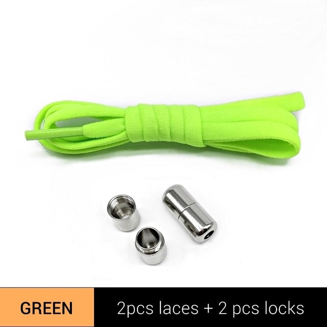 SOBU New Elastic Shoelaces Metal Capsule Button No Tie Shoe Laces