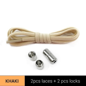 SOBU New Elastic Shoelaces Metal Capsule Button No Tie Shoe Laces