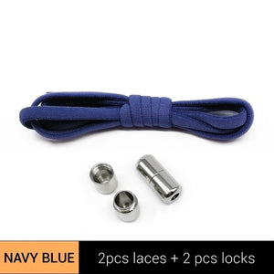 SOBU New Elastic Shoelaces Metal Capsule Button No Tie Shoe Laces