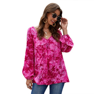 NEW long sleeve summer render shirt women loose blouse shirt blouse floral print blusas female frock clothes casual