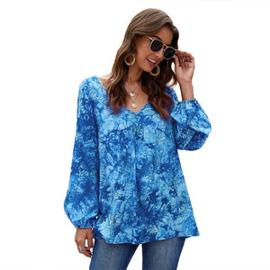 NEW long sleeve summer render shirt women loose blouse shirt blouse floral print blusas female frock clothes casual