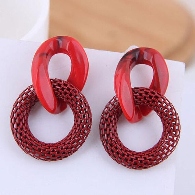 Women Vintage Boho Earrings Crystal Flower Star Heart Dangle Earrings Long Big Earrings Statement Bohemian Jewelry 2019