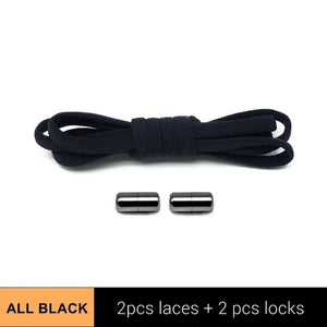 SOBU New Elastic Shoelaces Metal Capsule Button No Tie Shoe Laces