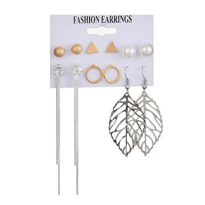 Tassel Acrylic Earrings For Women Bohemian Earrings Set Big Geometric Drop Earring 2020 Pearl Earrings Set DIY Fashion Jewelry