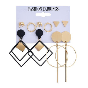 Tassel Acrylic Earrings For Women Bohemian Earrings Set Big Geometric Drop Earring 2020 Pearl Earrings Set DIY Fashion Jewelry