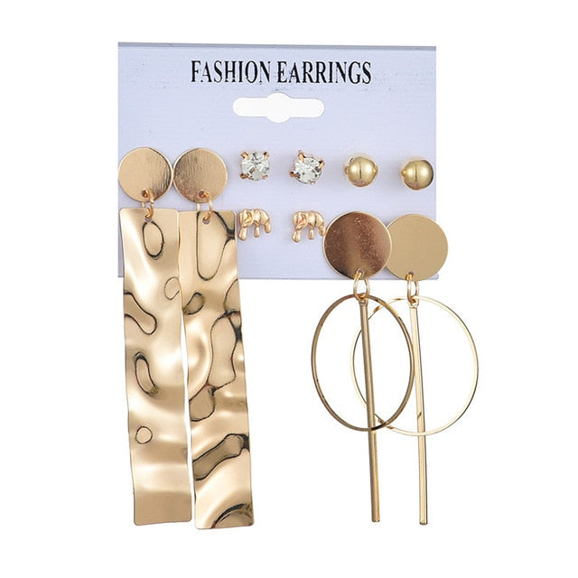 Tassel Acrylic Earrings For Women Bohemian Earrings Set Big Geometric Drop Earring 2020 Pearl Earrings Set DIY Fashion Jewelry