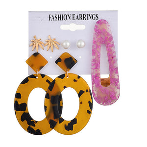Tassel Acrylic Earrings For Women Bohemian Earrings Set Big Geometric Drop Earring 2020 Pearl Earrings Set DIY Fashion Jewelry