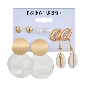 Tassel Acrylic Earrings For Women Bohemian Earrings Set Big Geometric Drop Earring 2020 Pearl Earrings Set DIY Fashion Jewelry