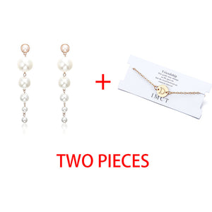 2 pcs Bracelet & Bangle For Women Trendy Simple Adjustable Name 2020 Gold Color Bracelets+Earrings Fashion Jewelry Female Gift