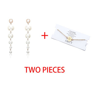 2 pcs Bracelet & Bangle For Women Trendy Simple Adjustable Name 2020 Gold Color Bracelets+Earrings Fashion Jewelry Female Gift