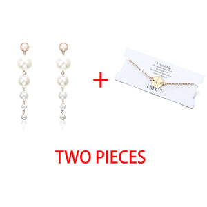 2 pcs Bracelet & Bangle For Women Trendy Simple Adjustable Name 2020 Gold Color Bracelets+Earrings Fashion Jewelry Female Gift