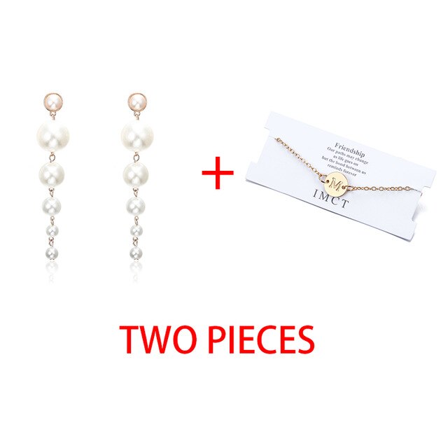 2 pcs Bracelet & Bangle For Women Trendy Simple Adjustable Name 2020 Gold Color Bracelets+Earrings Fashion Jewelry Female Gift