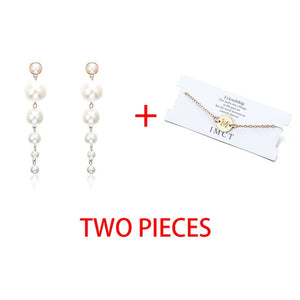 2 pcs Bracelet & Bangle For Women Trendy Simple Adjustable Name 2020 Gold Color Bracelets+Earrings Fashion Jewelry Female Gift