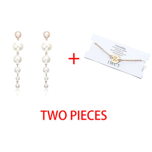 2 pcs Bracelet & Bangle For Women Trendy Simple Adjustable Name 2020 Gold Color Bracelets+Earrings Fashion Jewelry Female Gift