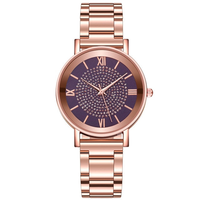 Relógios femininos 2020 luxo diamante rosa ouro senhoras relógios de pulso magnético feminino pulseira relógio para feminino relogio feminino