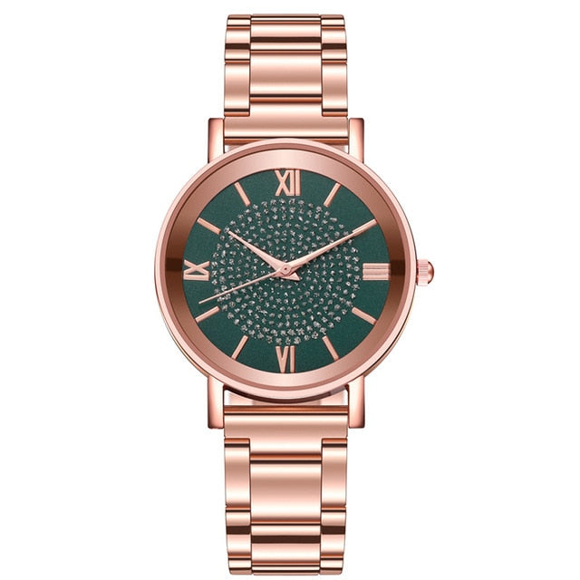 Relógios femininos 2020 luxo diamante rosa ouro senhoras relógios de pulso magnético feminino pulseira relógio para feminino relogio feminino